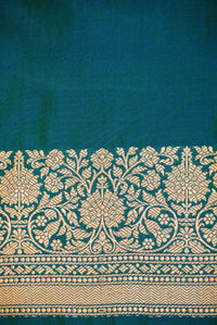 Handwoven Green Banarasi Katan Silk Saree