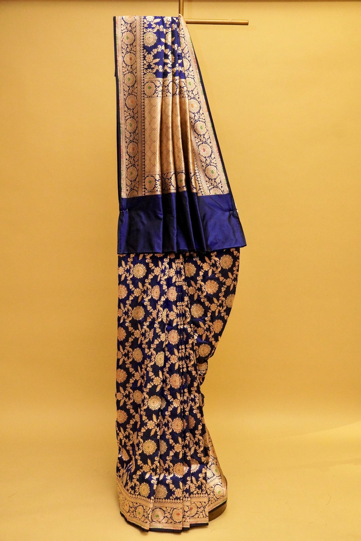 Handwoven Royal  Blue Banarasi Katan Silk Saree