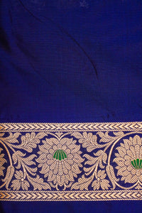 Handwoven Royal  Blue Banarasi Katan Silk Saree