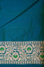 Handwoven Teal Green Banarasi Katan Silk Saree