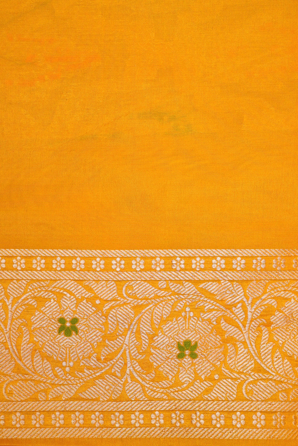 Handwoven Yellow Banarasi Katan Silk Saree