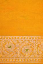 Handwoven Yellow Banarasi Katan Silk Saree