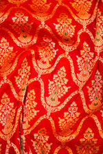 Handwoven Red Banarasi Katan Silk Saree