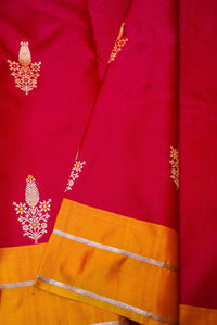 Handwoven Red Banarasi Katan Silk Saree