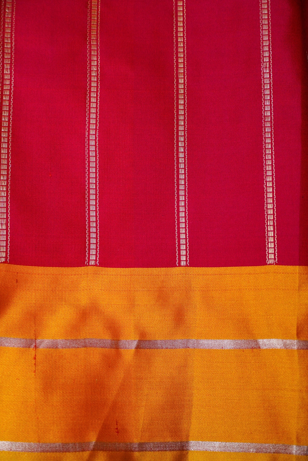 Handwoven Red Banarasi Katan Silk Saree