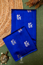 Handwoven Blue Banarasi Katan Soft Silk Saree