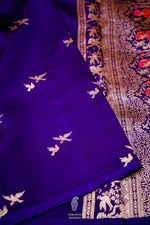 Handwoven Purple Banarasi Katan Soft Silk Saree