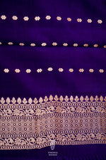 Handwoven Purple Banarasi Katan Soft Silk Saree