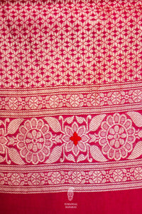 Handwoven Pink Banarasi Katan Soft Silk Saree