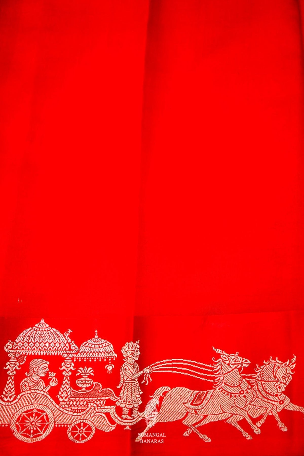 Handwoven Red Banarasi Katan Soft Silk Saree