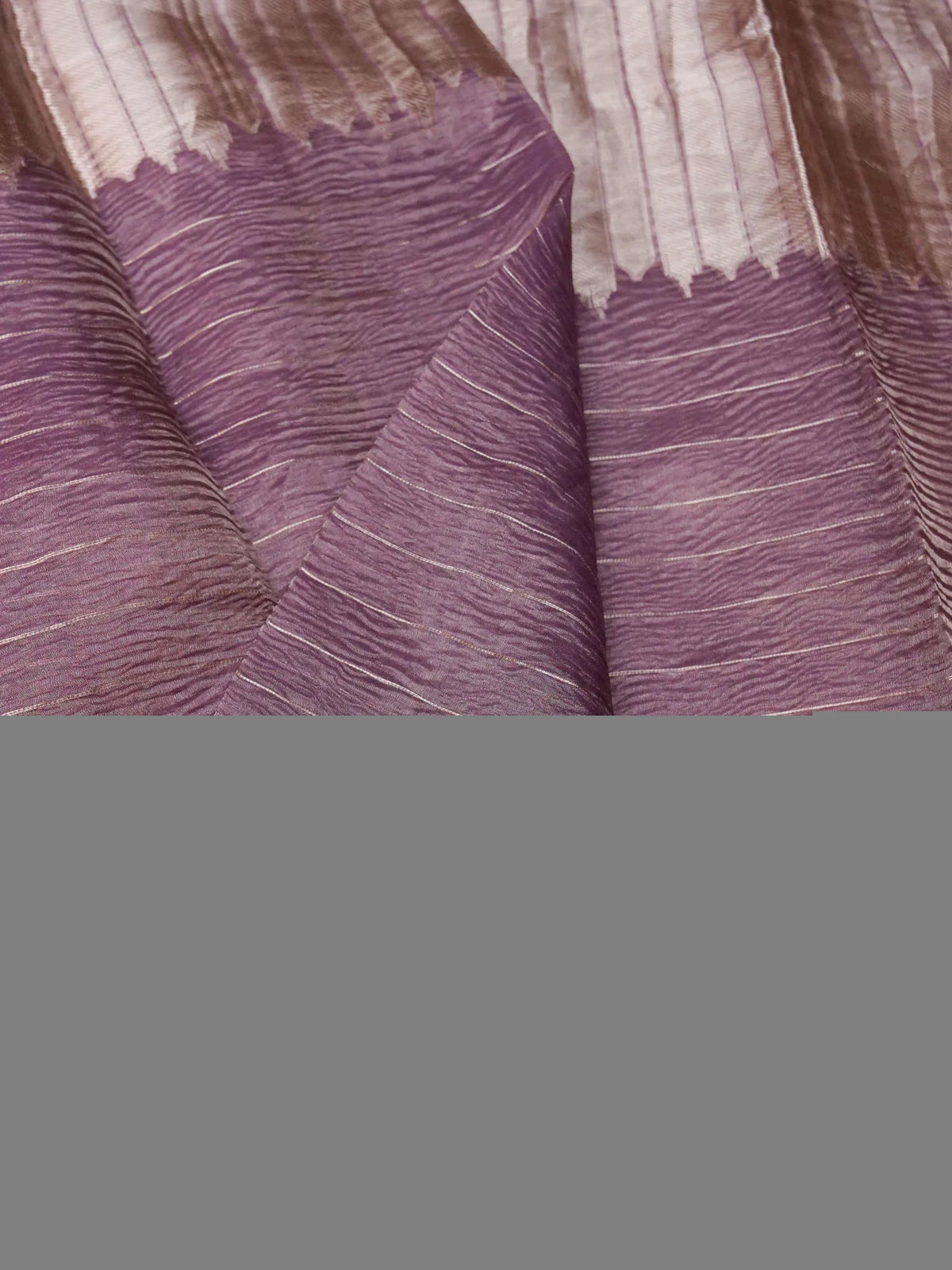 Handwoven Onion Pink Banarasi Crush Tissue Silk Saree