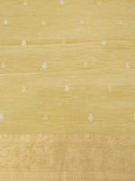 Handwoven Olive Yellow Banarasi Linen Suit
