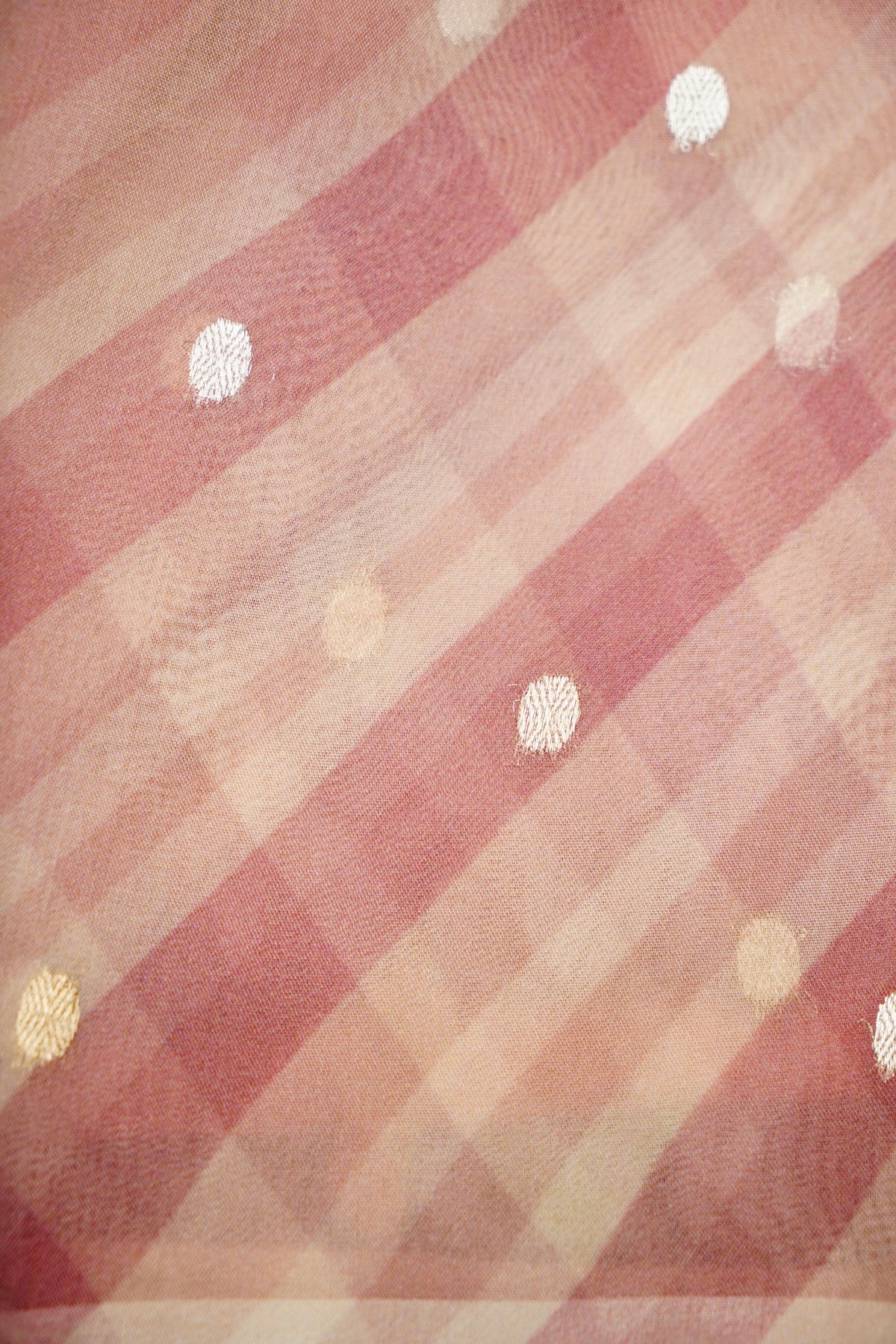 Handwoven Peach Banarasi Organza Saree
