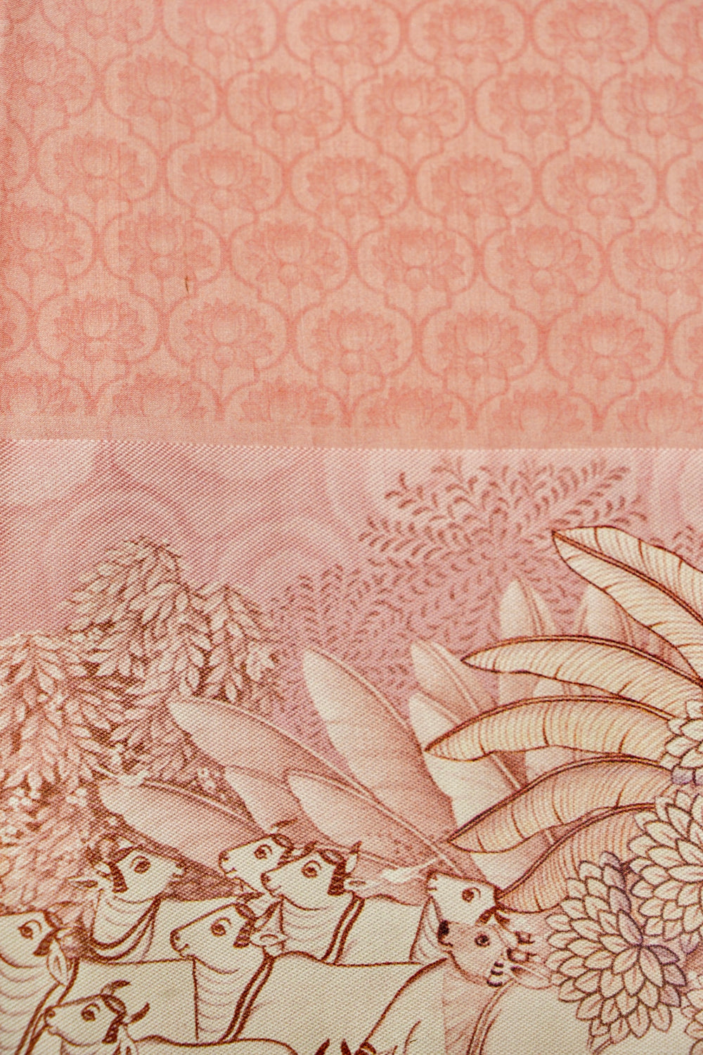 Handwoven Peach Banarasi Organza Saree