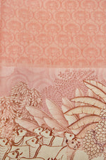 Handwoven Peach Banarasi Organza Saree