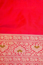 Handwoven Red Banarasi Katan Silk Saree