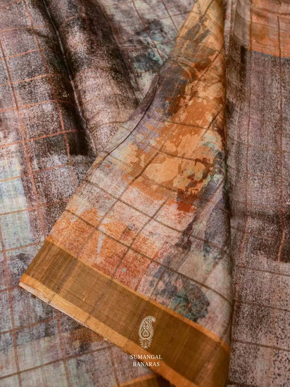 Handwoven Banarasi Tussar Silk Saree