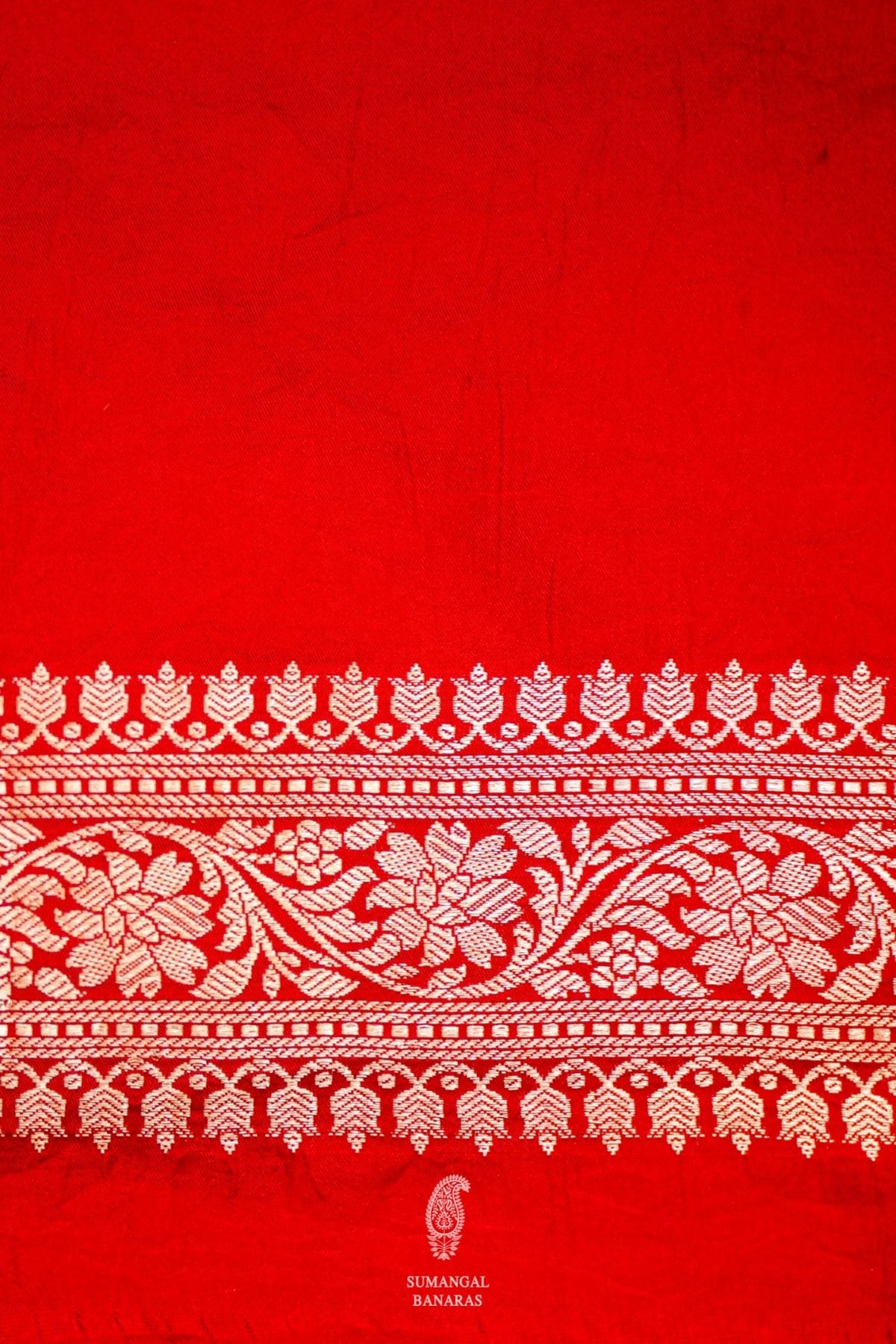 Handwoven Red Banarasi Katan Soft Silk Saree