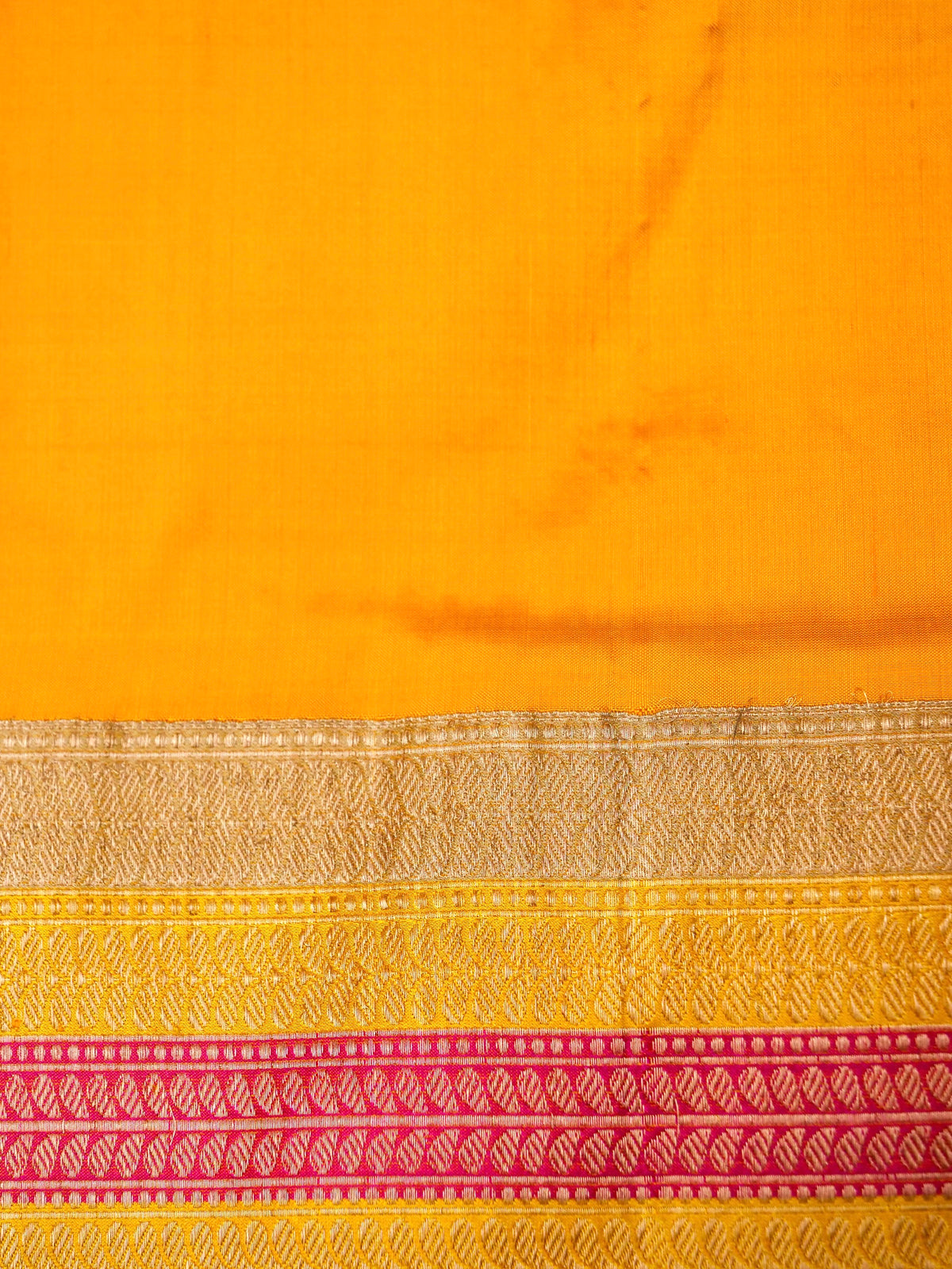 Handwoven Orange Banarasi Katan Silk Saree