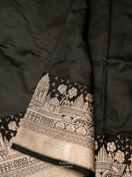 Handwoven Copper Black Katan Silk Saree