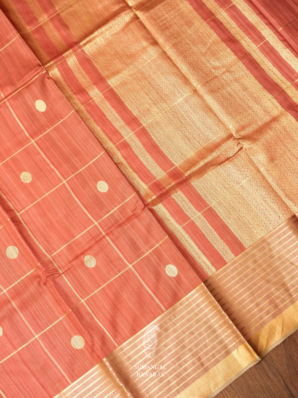 Handwoven Rustic Pink Katan Silk Saree