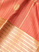 Handwoven Rustic Pink Katan Silk Saree