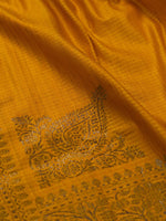 Handwoven Mustard Banarasi Tussar Silk Suit