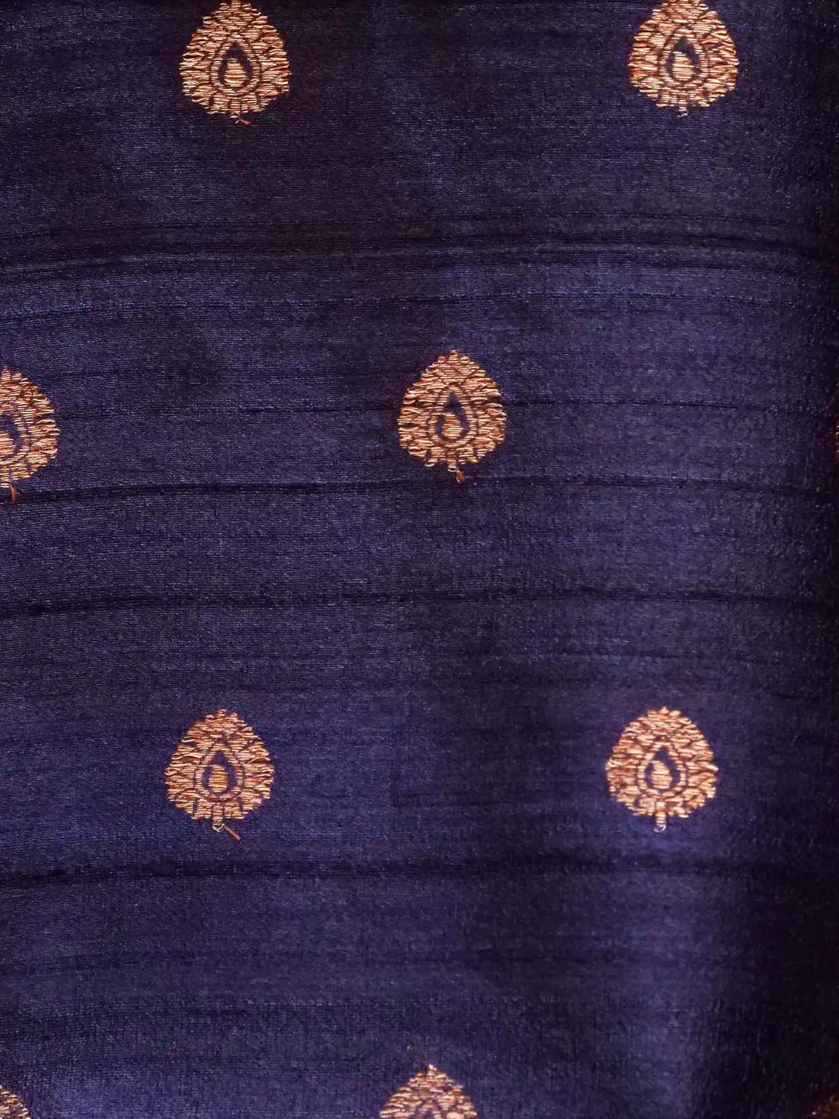 Handwoven Banarasi Ink Blue Tussar Silk Suit