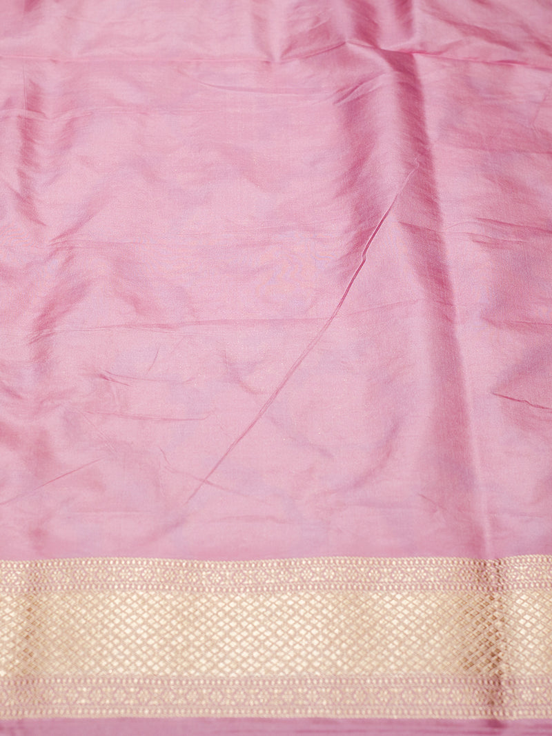 Handwoven Banarasi Baby Pink Katan Silk Saree