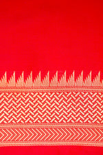 Handwoven Red Banarasi Katan Silk Saree