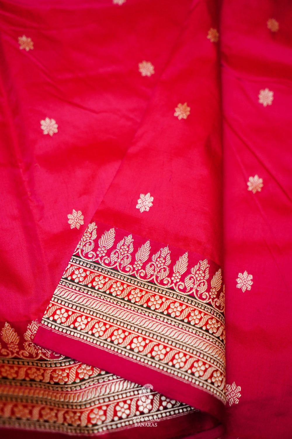 Handwoven Pink Banarasi Katan Silk Saree