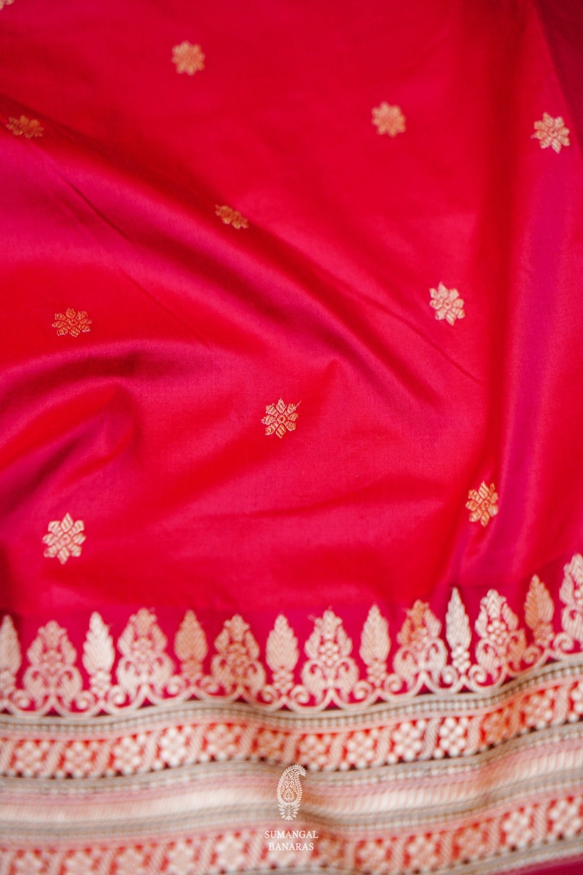 Handwoven Pink Banarasi Katan Silk Saree