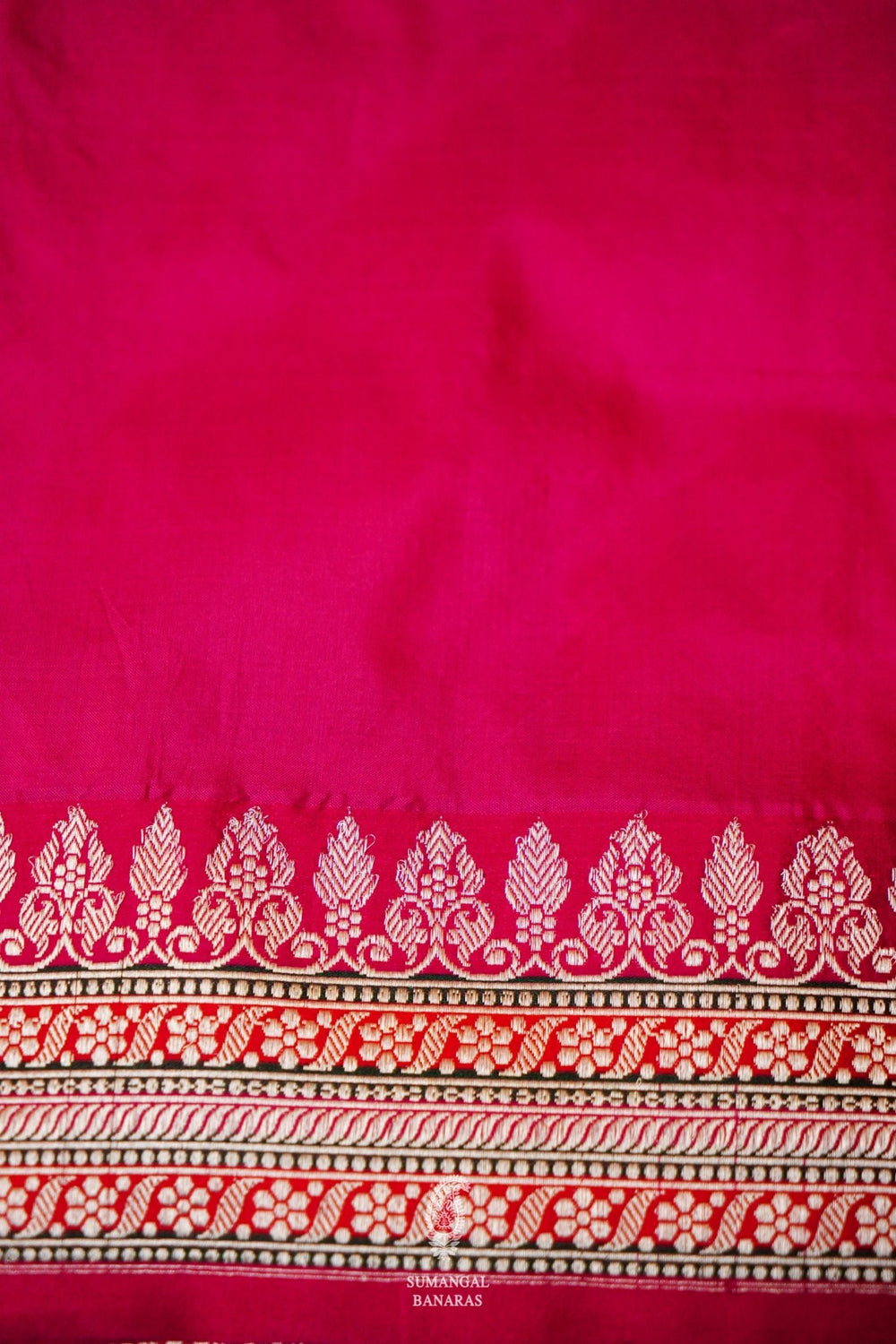 Handwoven Pink Banarasi Katan Silk Saree