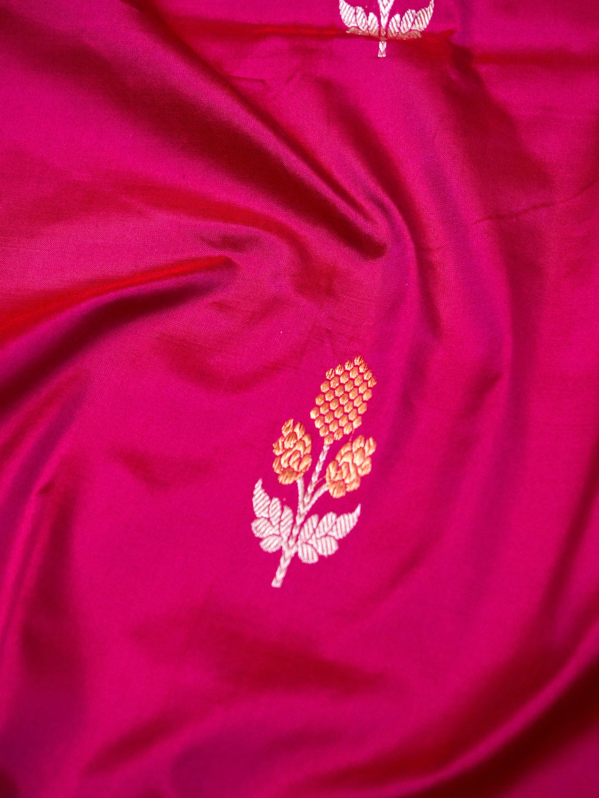 Handwoven Pink Banarasi Katan Silk Saree