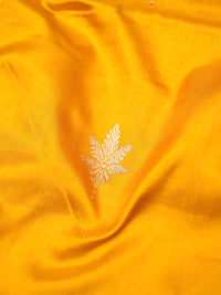 Handwoven Yellow Banarasi Katan Silk Saree