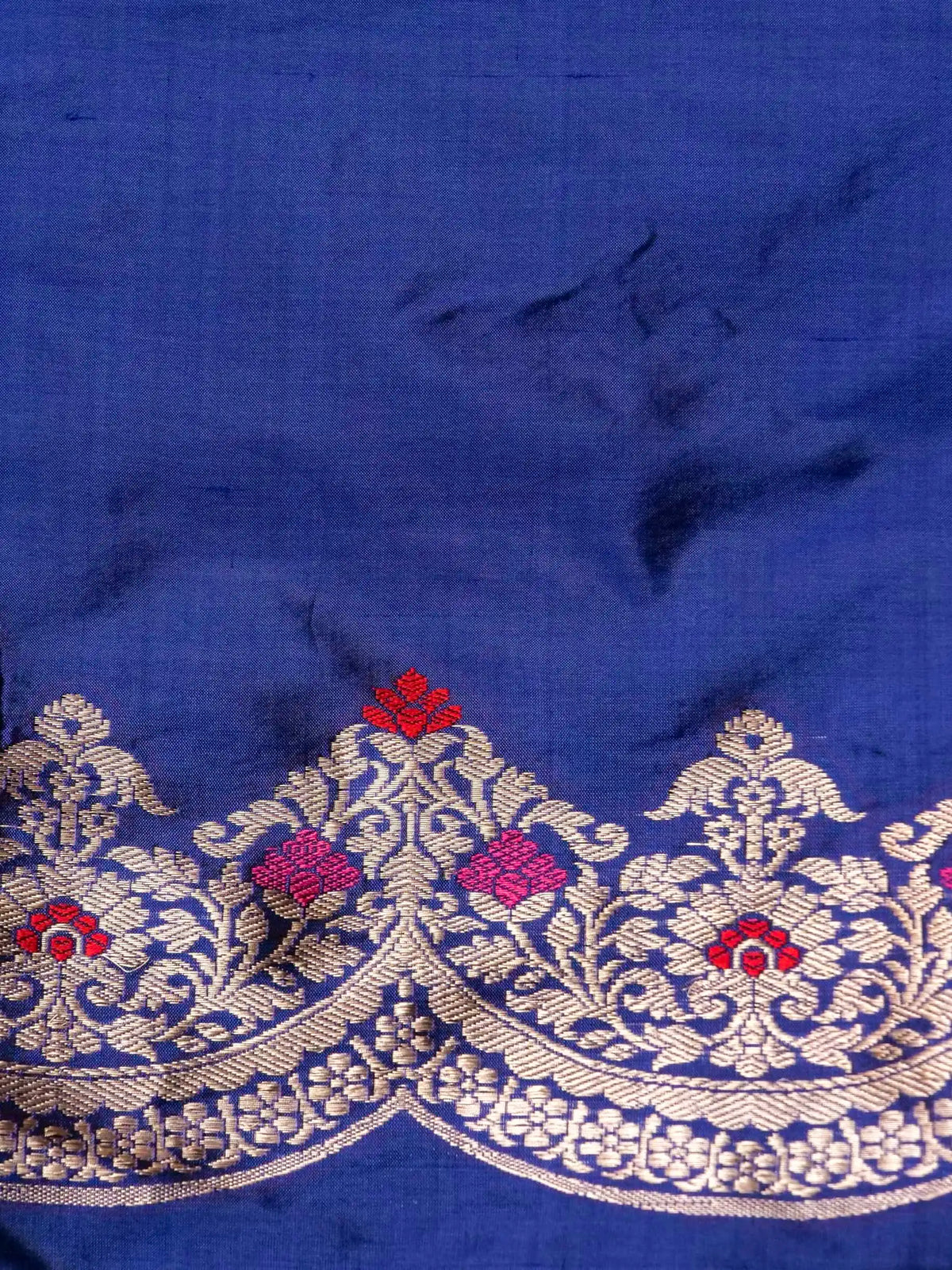 Handwoven Banarasi Sapphire Blue Katan Silk Suit