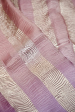 Handwoven Lavender Banarasi Crush Tissue Silk Saree