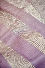 Handwoven Lavender Banarasi Crush Tissue Silk Saree