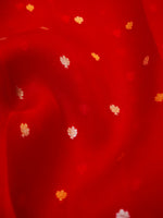 Handwoven Red Banarasi Kora Silk Saree