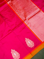 Handwoven Magenta Banarasi Katan Silk Saree