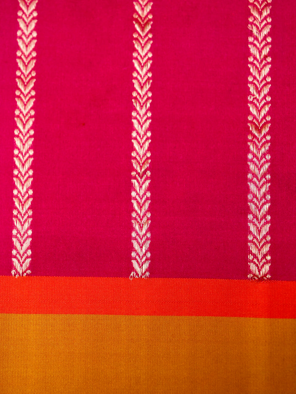 Handwoven Magenta Banarasi Katan Silk Saree