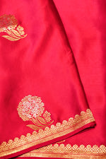 Handwoven Pink Banarasi Katan Silk Saree