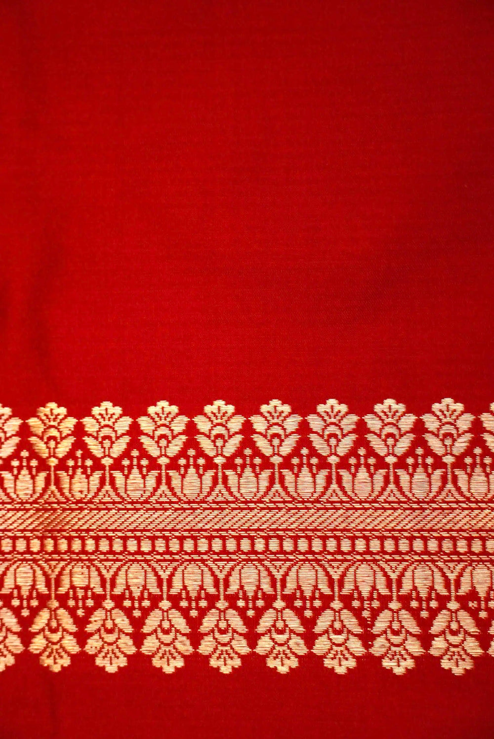 Handwoven Red Banarasi  Katan Silk Saree