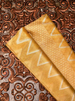 Handwoven Subtle gold Banaras Kora Organza Silk Saree