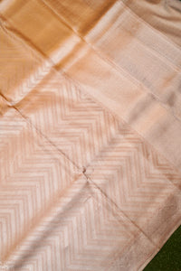 Handwoven Pastel Peach Banarasi Katan Silk Saree