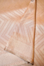 Handwoven Pastel Peach Banarasi Katan Silk Saree