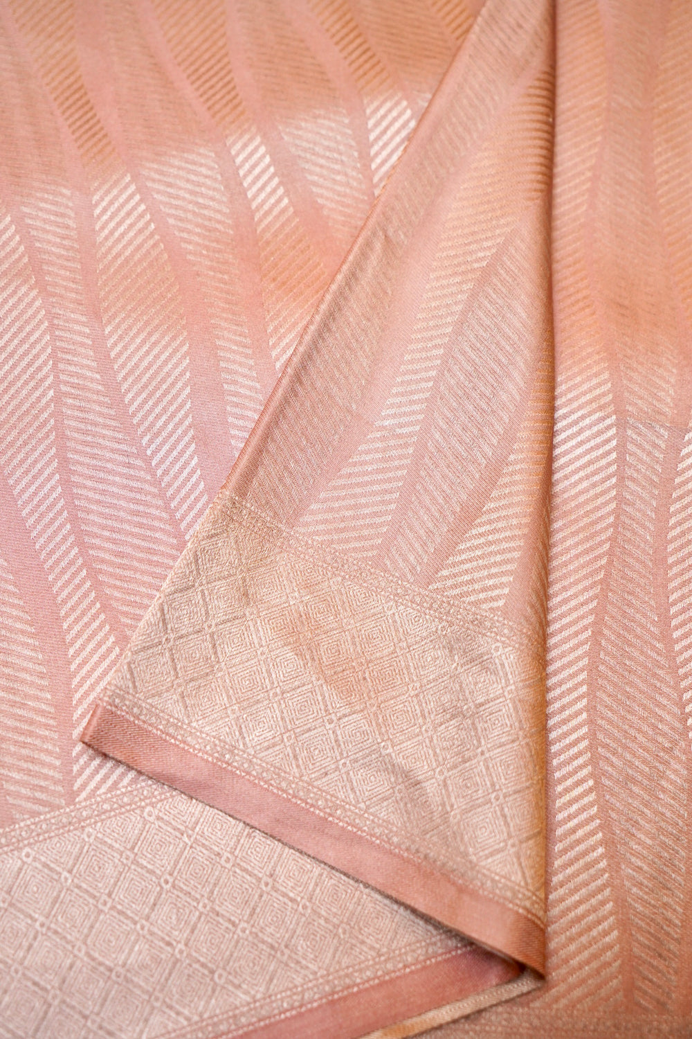 Handwoven Pastel Pink Banarasi Katan Silk Saree