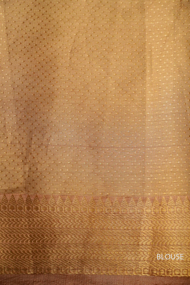 Handwoven Banarsi Flexing Gold Tissue Silk Saree