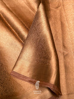 Handwoven Banarasi Brown Tissue Saree