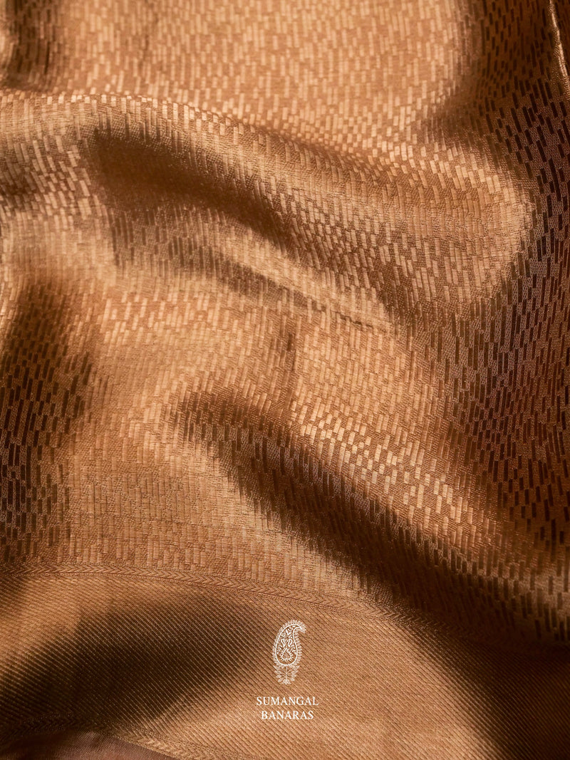 Handwoven Banarasi Brown Tissue Saree